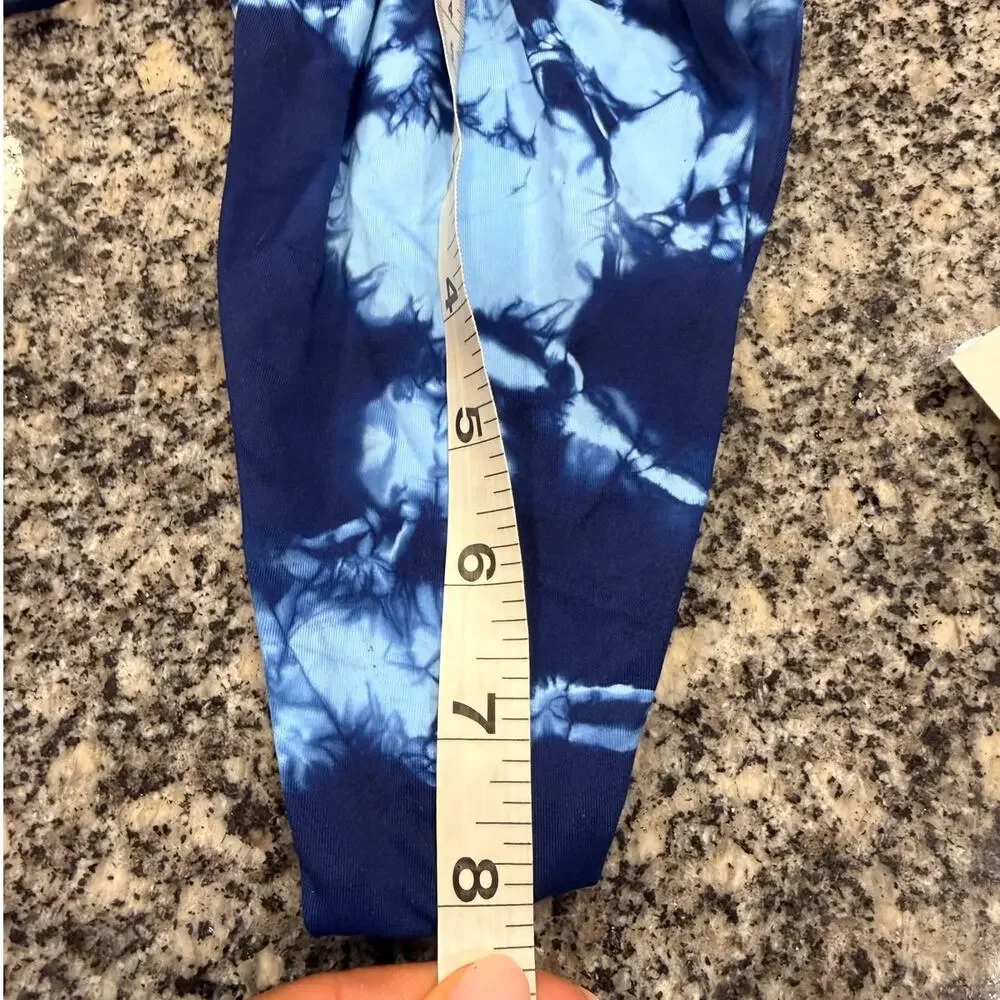 Frankies Bikinis Blue & White Tie-Dye Tie-Side Bottoms - Large